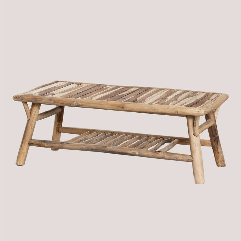

Mesa de Centro en Madera de Teca Narel Marrón Madera Natural - Sklum