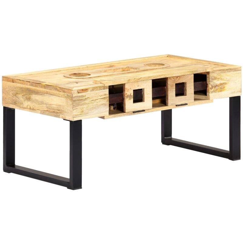 

Mesa de centro estilo cassette madera maciza mango - Marrón - Vidaxl