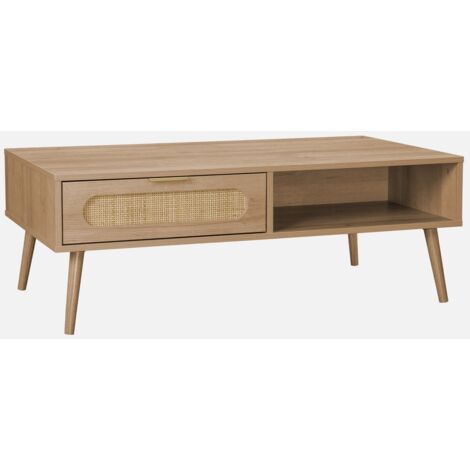 Mesa de centro estilo escandinavo, 1 cajón