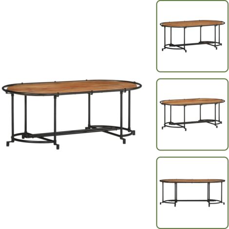 Mesa de centro exterior - vidaXL Mesa de centro madera maciza acacia 110x55x40 cm - Mesa de centro interior