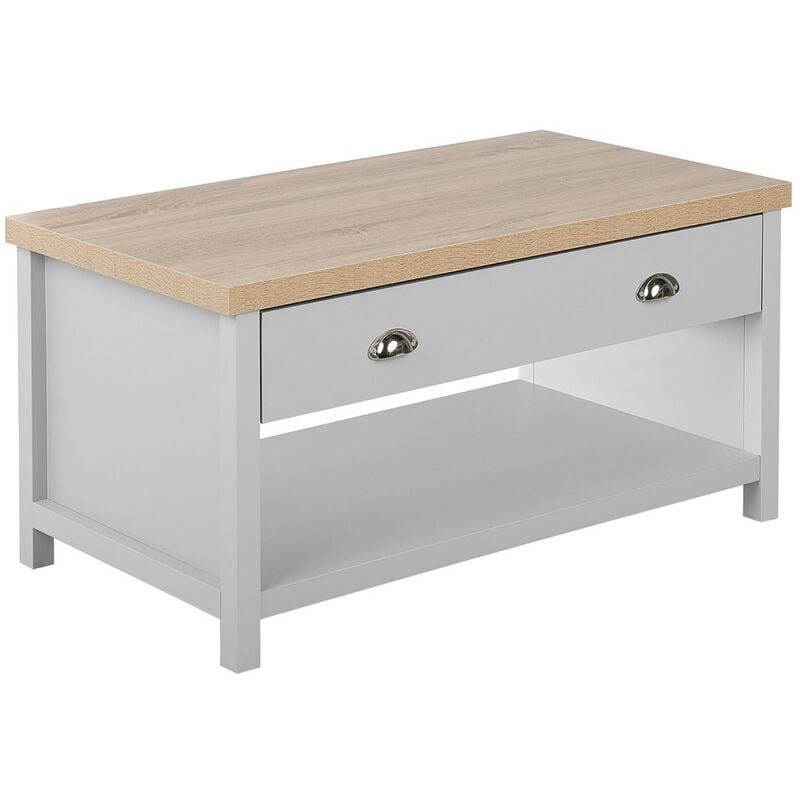 

Mesa de centro gris/madera clara CLIO