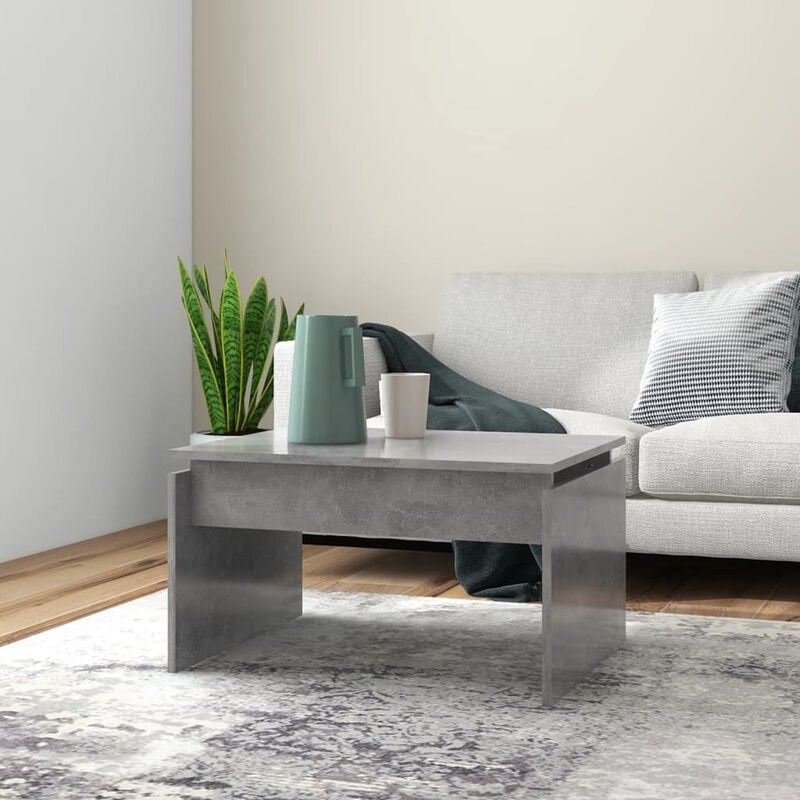 

Mesa de centro gris hormigon aglomerado 68x50x38 cm