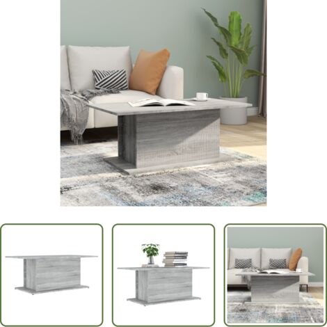 Mesa de centro gris -  Mesa de centro madera de ingeniería gris Sonoma 102x55,5x40 cm