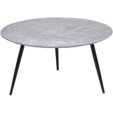 Mesa de centro gris negro 79 cm MDF moderno sala de estar dormitorio Effie