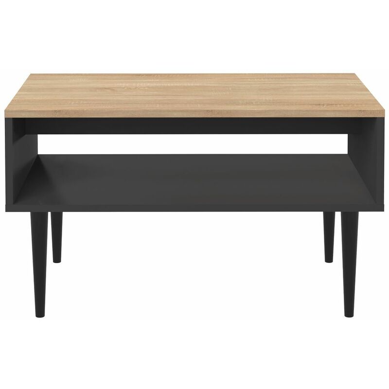 

Temahome - Mesa de centro HORIZON roble natural y negro, 80 x 47 x 50 - roble natural y negro