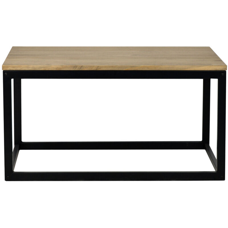 

Mesa de Centro iCub 50x80 42cm altura estilo industrial acabado vintage Negro