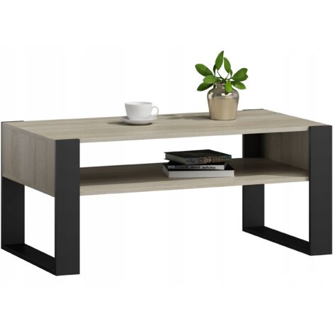 Mesa de centro KAJA sonoma negra loft retro