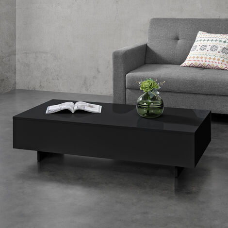 Mesa de Centro Lärketorp aglomerado 115 x 55 x 31 cm - Negro [en.casa]