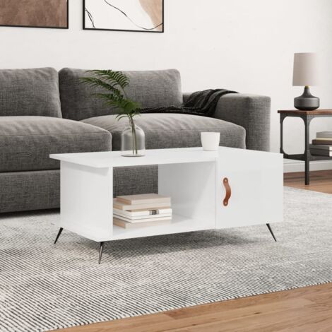 Mesa de centro madera contrachapada  brillo 90x50x40 cm