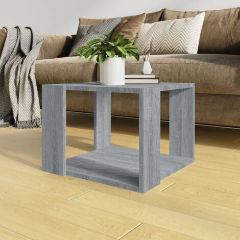 Mesa de centro madera contrachapada gris  40x40x30 cm