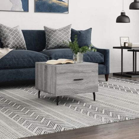 Mesa de centro madera contrachapada gris  50x50x40 cm