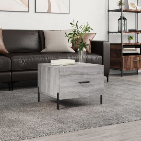 Mesa de centro madera contrachapada gris  50x50x40 cm