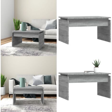 Mesa de centro madera contrachapada gris Sonoma 68x50x38 cm - Mesa de centro gris - Mesa de centro madera contrachapada