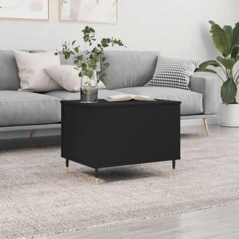 Mesa de centro madera contrachapada negro 60x44,5x45 cm vidaXL