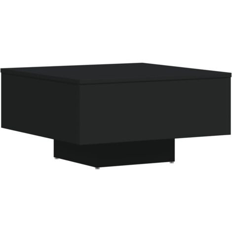 Mesa de centro madera contrachapada negro 60x60x31,5 cm vidaXL
