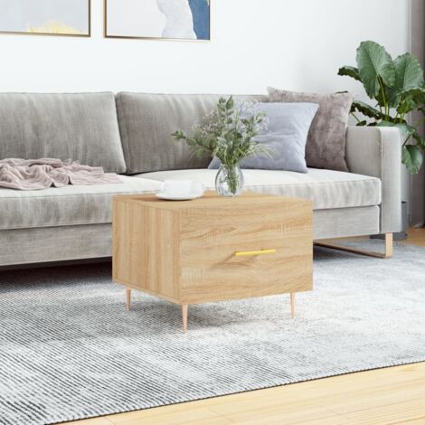 Mesa de centro madera contrachapada roble  50x50x40 cm