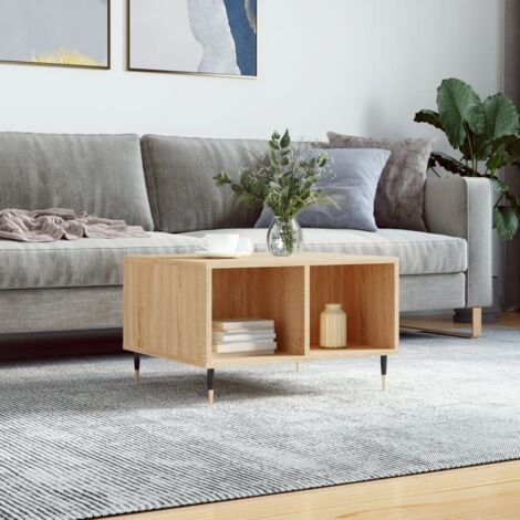 Mesa de centro madera contrachapada roble  60x50x36,5 cm