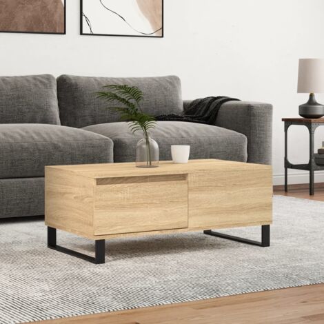 Mesa de centro madera contrachapada roble  90x50x36,5 cm