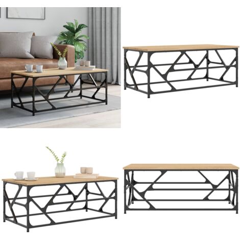 Mesa de centro madera contrachapada roble Sonoma 100x50x40 cm - Mesa de salón - Mesa de centro de madera