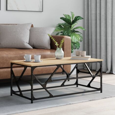 Mesa de centro madera contrachapada roble Sonoma 100x50x40 cm vidaXL