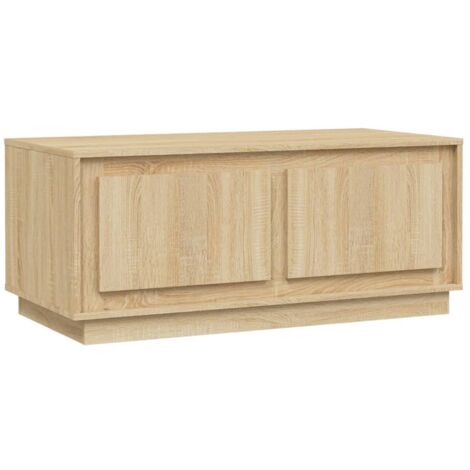 Mesa de centro madera contrachapada roble Sonoma 102x50x44 cm vidaXL