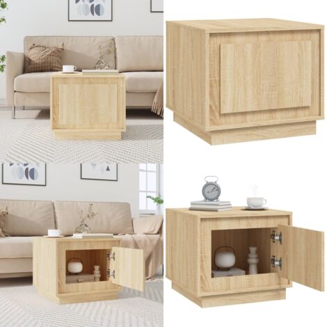 Mesa de centro madera contrachapada roble Sonoma 51x50x44 cm - Mesa de salón - Madera contrachapada