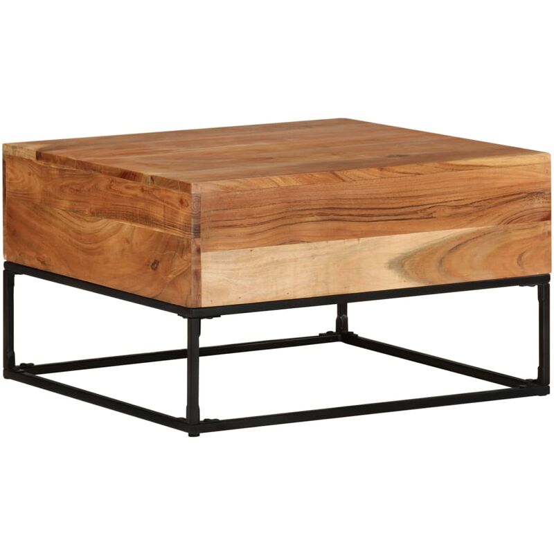 

Mesa de centro madera de acacia maciza 68x68x41 cm