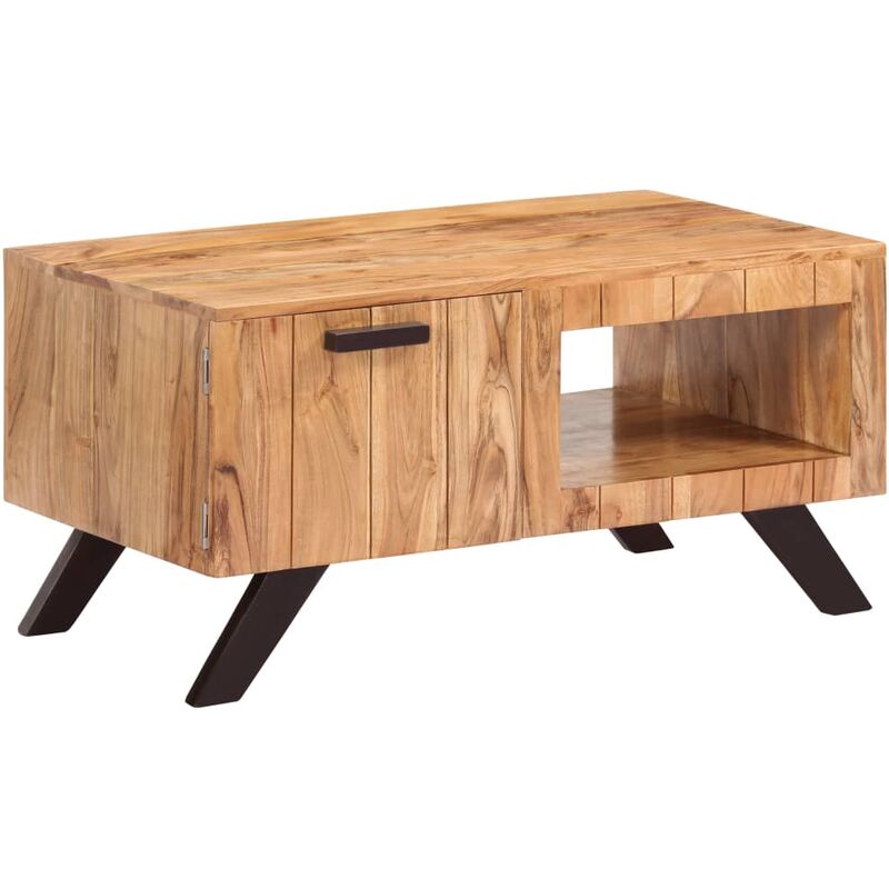 

Mesa de centro madera de acacia maciza 90x50x45 cm