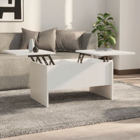 Mesa de centro madera de ingeniería blanco 80x50x42,5 cm vidaXL