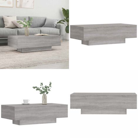 Mesa de centro madera de ingeniería gris Sonoma 100x49,5x31 cm - Madera de ingeniería - Mesa de salón