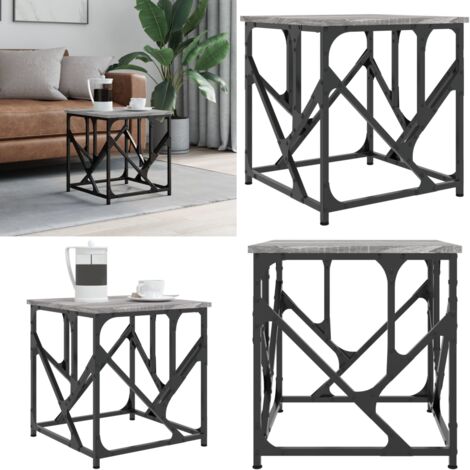 Mesa de centro madera de ingeniería gris Sonoma 45x45x47,5 cm - Madera de ingeniería - Mesa de salón