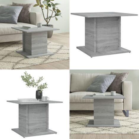 Mesa de centro madera de ingeniería gris Sonoma 55,5x55,5x40 cm - Mesa de centro gris - Mesa de centro madera