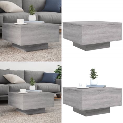 Mesa de centro madera de ingeniería gris Sonoma 55x55x31 cm - Mesa de salón - Madera de ingeniería