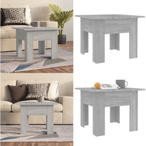 Mesa de centro madera de ingeniería gris Sonoma 55x55x42 cm - Mesa de salón - Mesa de madera