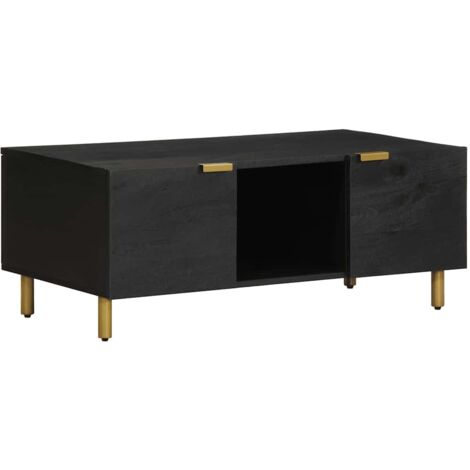 Mesa de centro madera de ingeniería negra 100x54x40 cm
