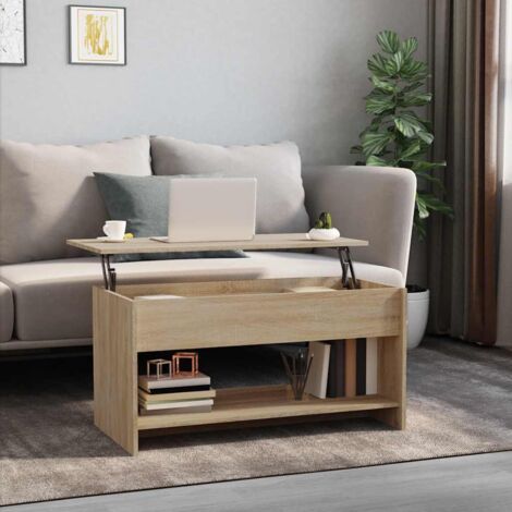 Mesa de centro madera de ingeniería roble  102x50x52,5 cm