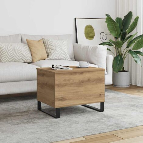 Mesa de centro madera de ingeniería roble artisan 60x44,5x45 cm