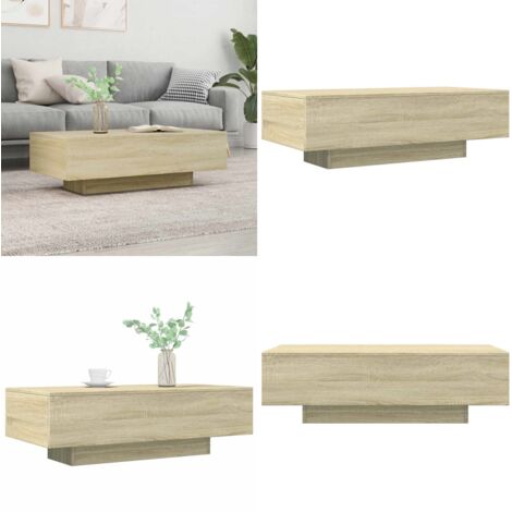 Mesa de centro madera de ingeniería roble Sonoma 100x49,5x31 cm - Mesa de madera - Mesa de centro de roble