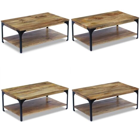Mesa de centro madera de mango 100x60x38 cm - Mesa de madera - Mesa de salón