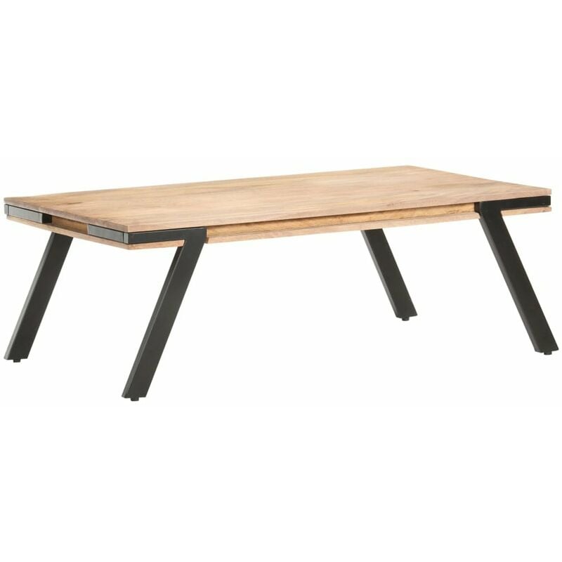 

Mesa de centro madera de mango maciza 114x65x40 cm