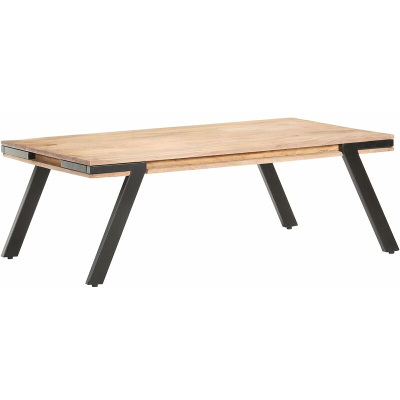 

Mesa de centro madera de mango maciza 114x65x40 cm