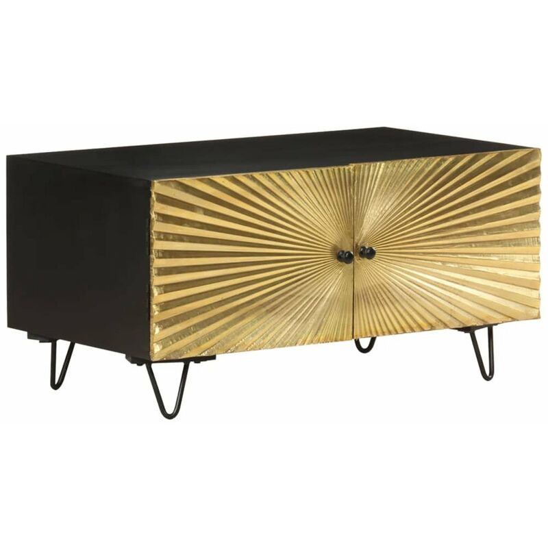 

Mesa de centro madera de mango maciza 90x50x45 cm