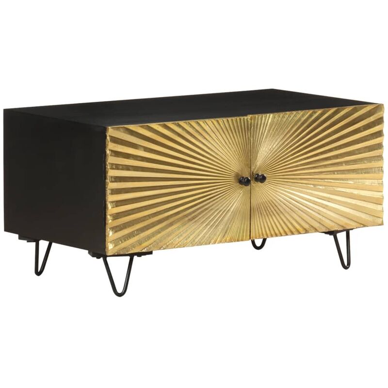 

Mesa de centro madera de mango maciza 90x50x45 cm