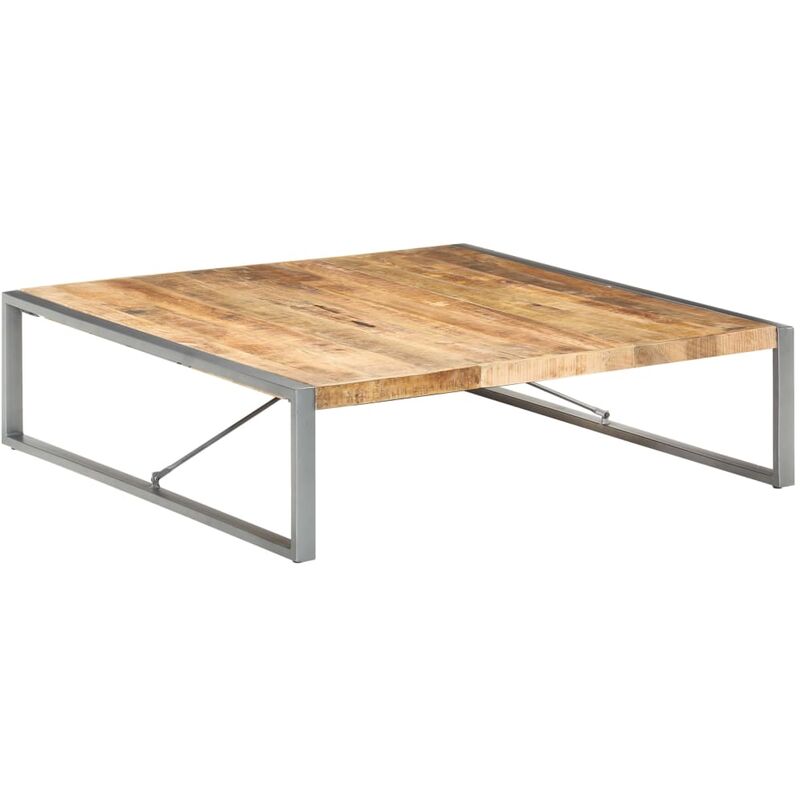 

Mesa de centro madera de mango rugosa 140x140x40 cm