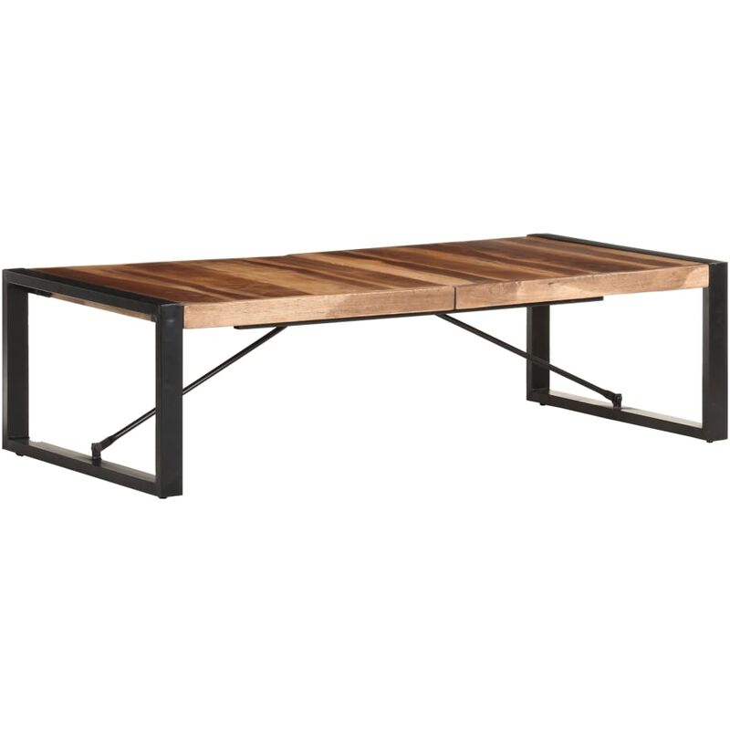 

Mesa de centro madera maciza acabado de sheesham 140x70x40 cm - Marrón - Vidaxl