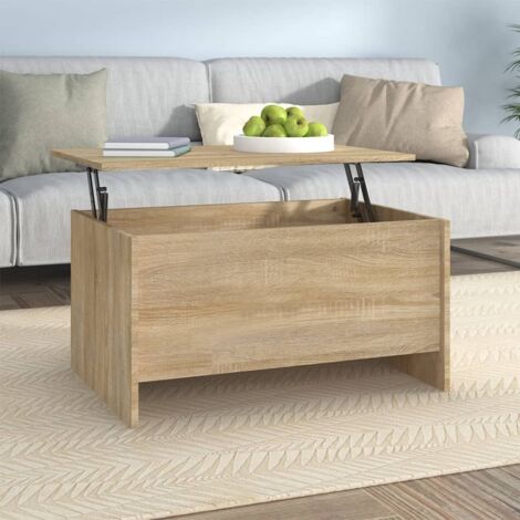 Mesa de centro madera ingeniería roble  80x55,5x41,5 cm