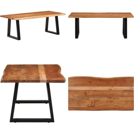 Mesa de centro madera maciza acacia 110x55x40 cm - Madera de acacia - Mesa de salón
