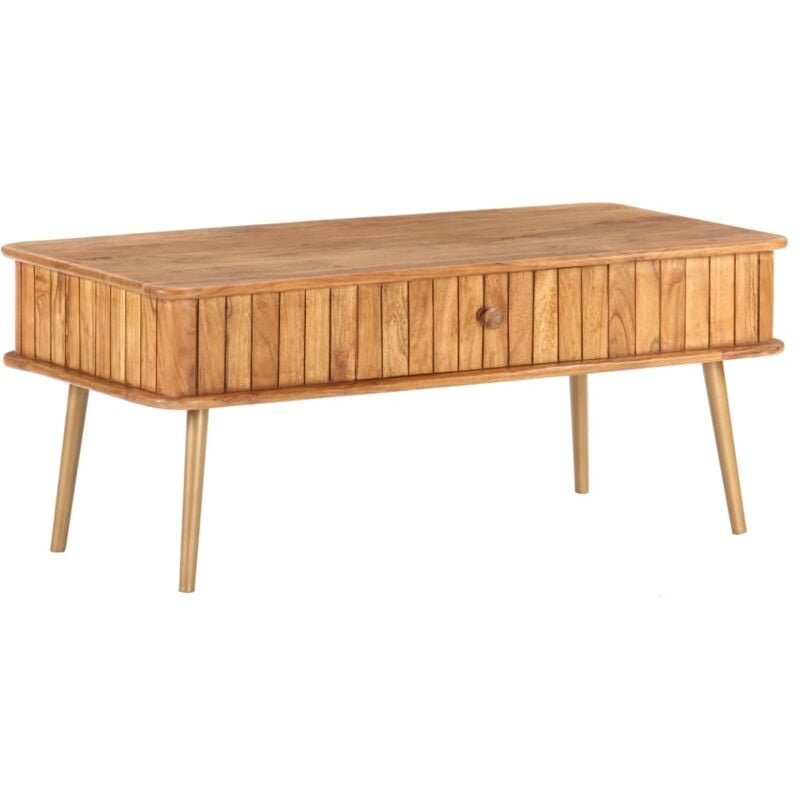 

Mesa de centro madera maciza de acacia 100x50x40 cm - Marrón - Vidaxl