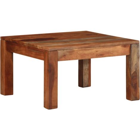 Mesa de centro madera maciza de acacia 60x60x35 cm vidaXL