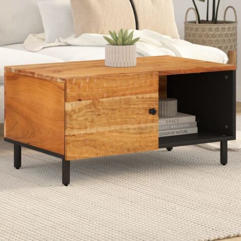 Mesa de centro madera maciza de acacia 80x50x40 cm vidaXL